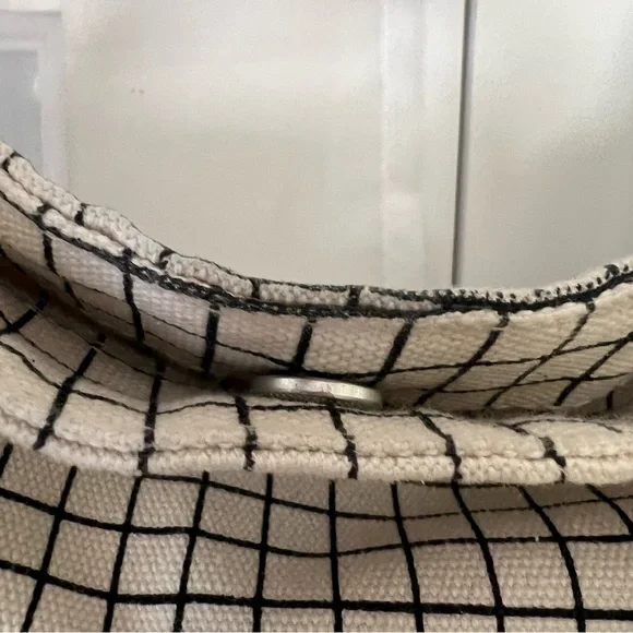 Baggu Vertical Duck Canvas Grid Tote Bag with Handles - Picture 6 of 10